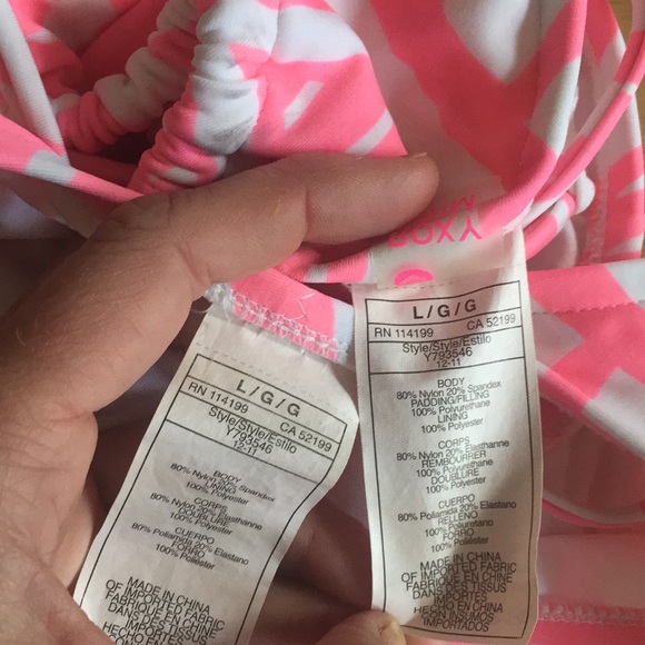 ROXY SURF SWIM BOHO PATTERN STRING BIKINI SET L M - Picture 11 of 12